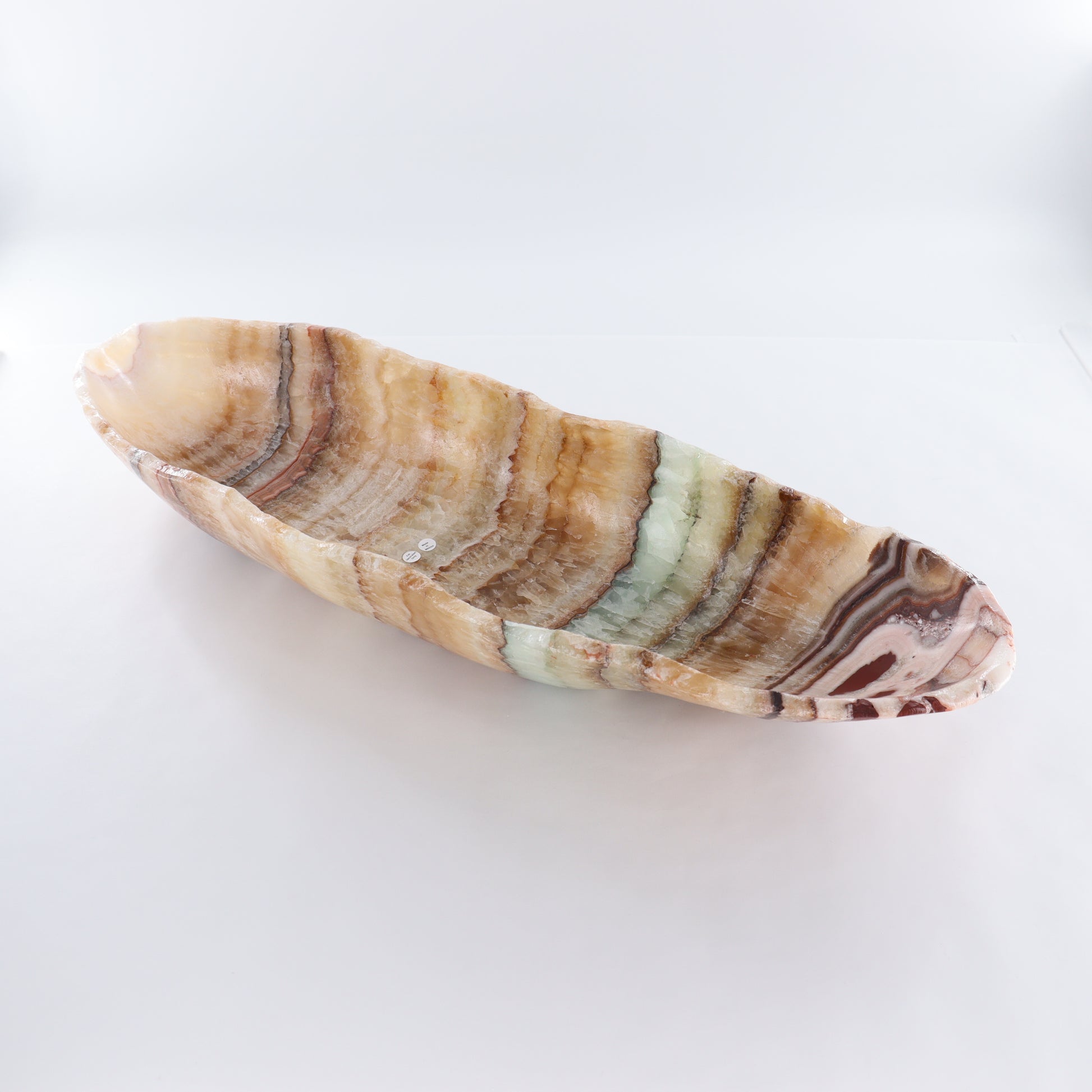 Mexican Onyx/Calcite Canoe Bowl - Expert Wholesale and Supplier of Wholesale Crystals & Bulk Gemstones, ["Bowls","Calcite","canoe","Mexico","onyx"]