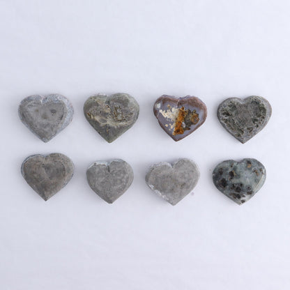 Amethyst Hearts Set of 8