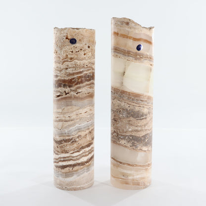 One Medium Honey Rough Top Onyx Lamp Blind