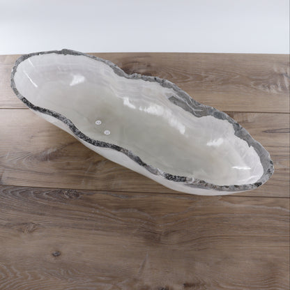 Mexican Onyx/Calcite Canoe Bowl - Expert Wholesale and Supplier of Wholesale Crystals & Bulk Gemstones, ["Bowls","Calcite","canoe","Mexico","onyx"]