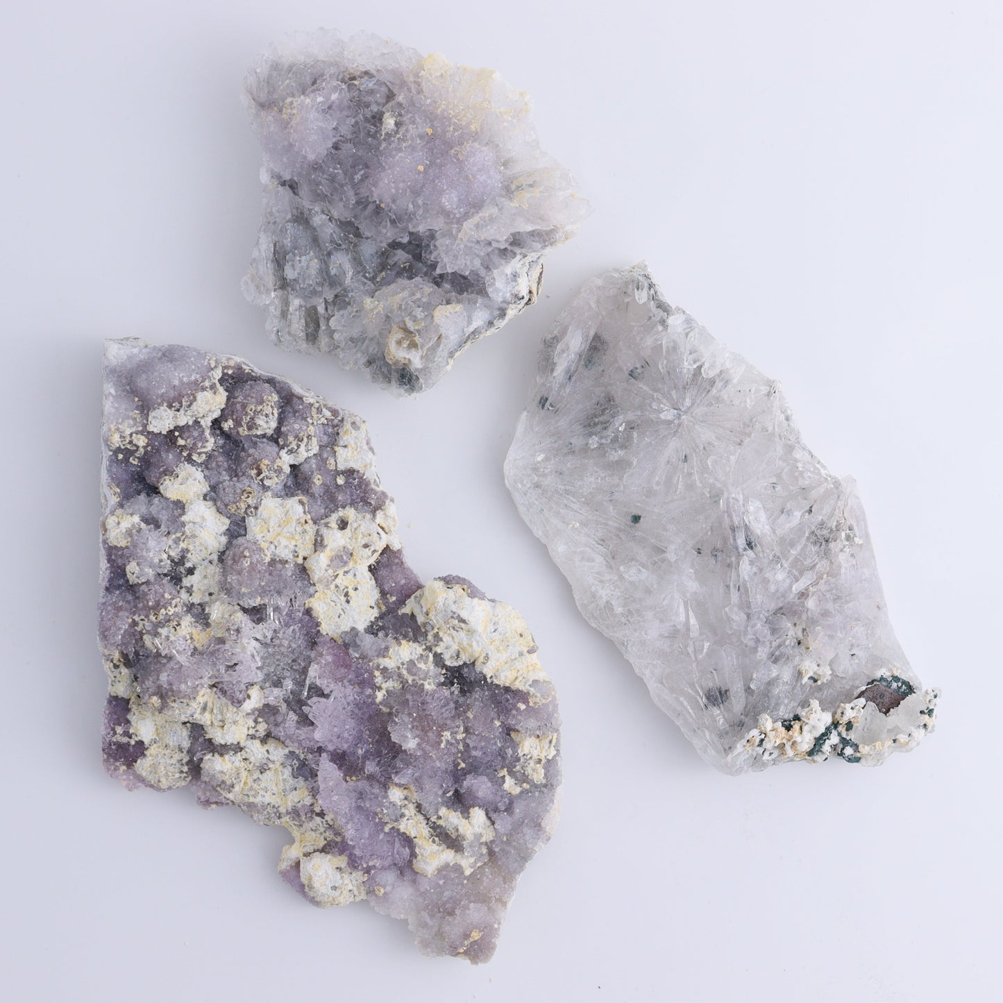 Amethyst Flower Clusters Set of 7 - Expert Wholesale and Supplier of Wholesale Crystals & Bulk Gemstones, ["Amethyst","Amethyst Flowers","Clusters"]