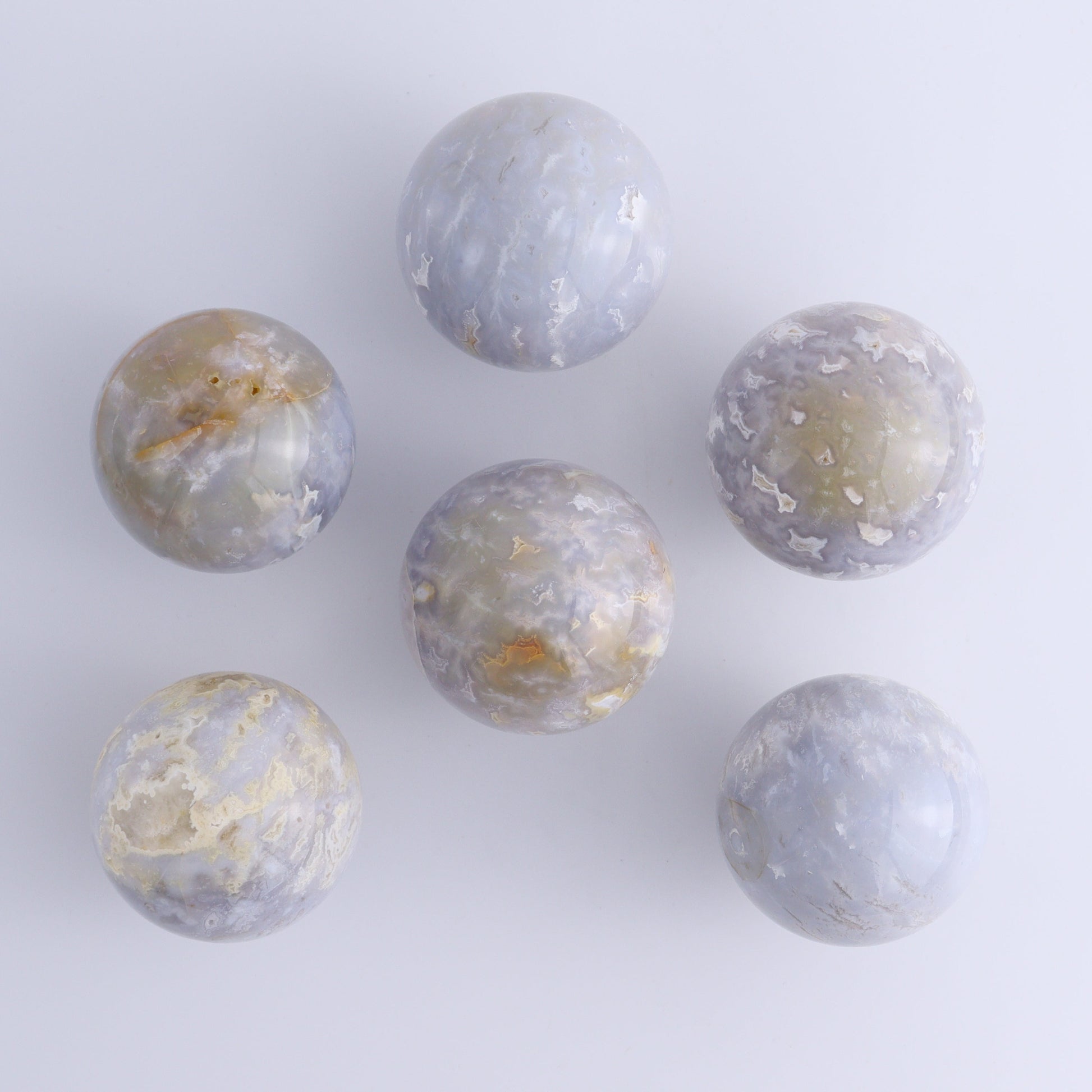 Agate Spheres Set of 6 - Expert Wholesale and Supplier of Wholesale Crystals & Bulk Gemstones, ["Agate","Madagascar","Spheres"]