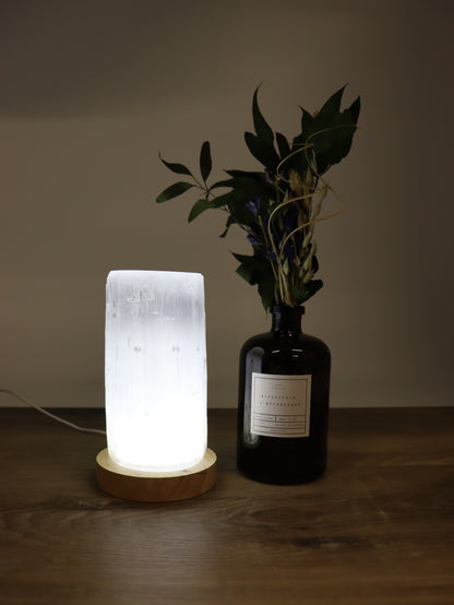 Cylinder Selenite Lamp 15cm - Expert Wholesale and Supplier of Wholesale Crystals & Bulk Gemstones, []