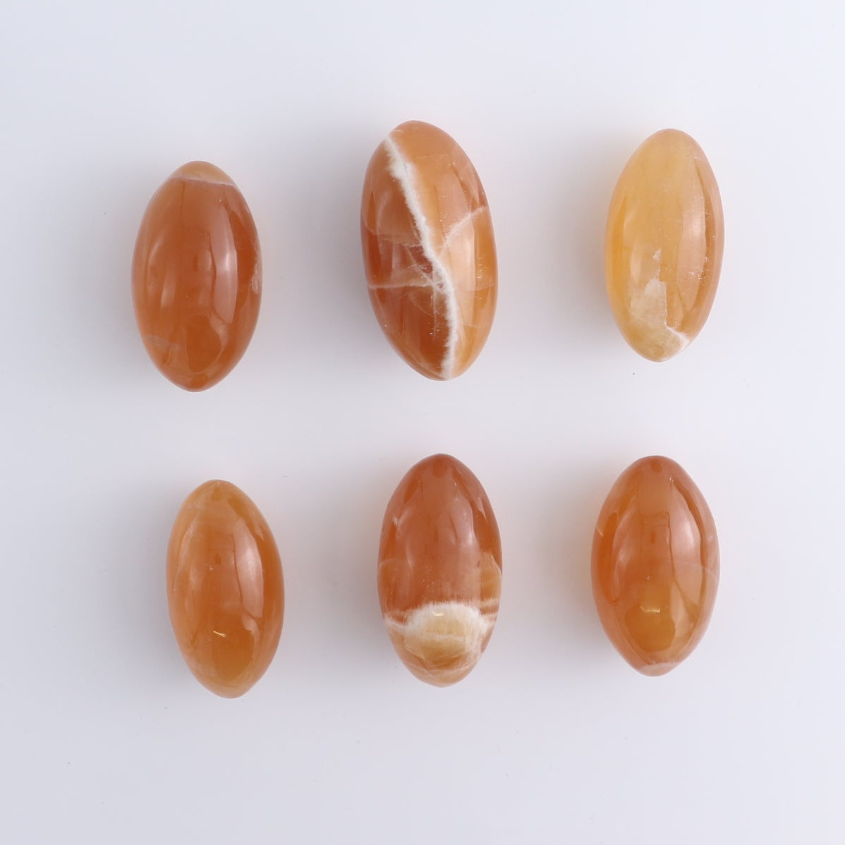 Honey Calcite Lingams 500 grams Set