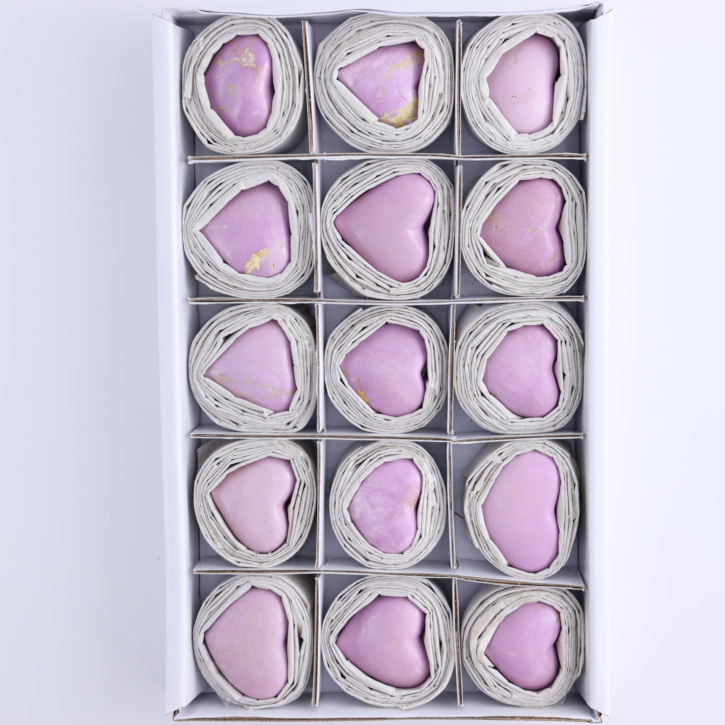 Phosphosiderite Hearts Set of 15 - Expert Wholesale and Supplier of Wholesale Crystals & Bulk Gemstones, ["Hearts","Phosphosiderite"]