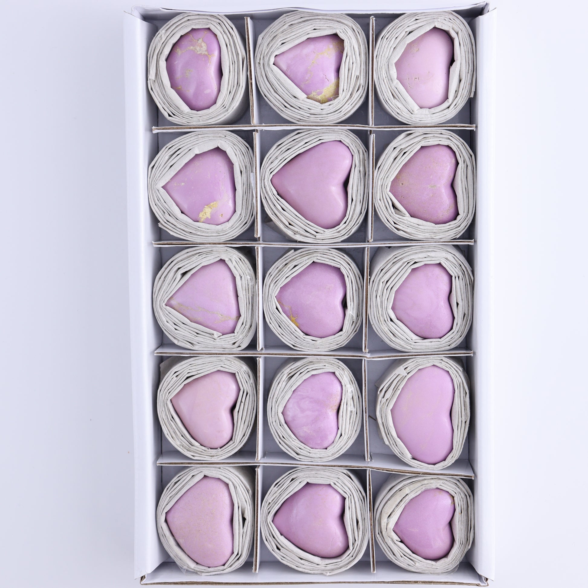 Phosphosiderite Hearts Set of 15 - Expert Wholesale and Supplier of Wholesale Crystals & Bulk Gemstones, ["Hearts","Phosphosiderite"]
