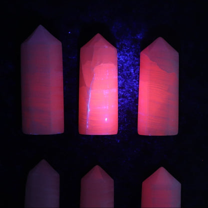 Pink Mangano Calcite Towers Set of 6