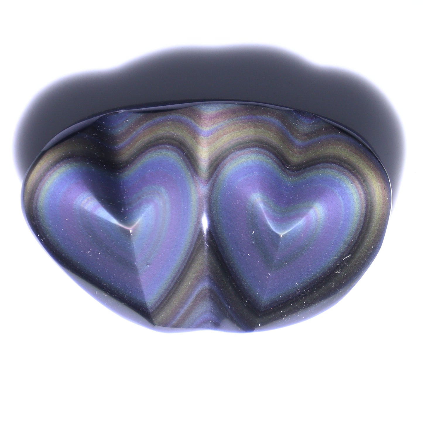 Rainbow Obsidian Heart Pairs Set of 8 - Expert Wholesale and Supplier of Wholesale Crystals & Bulk Gemstones, ["Hearts","Mexico","Rainbow Obsidian"]