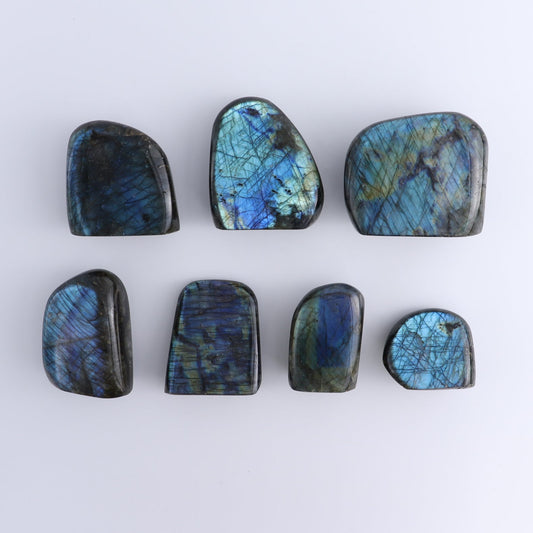 Labradorite Freeform Set of 7 - Expert Wholesale and Supplier of Wholesale Crystals & Bulk Gemstones, ["Freeforms","Labradorite","Madagascar"]