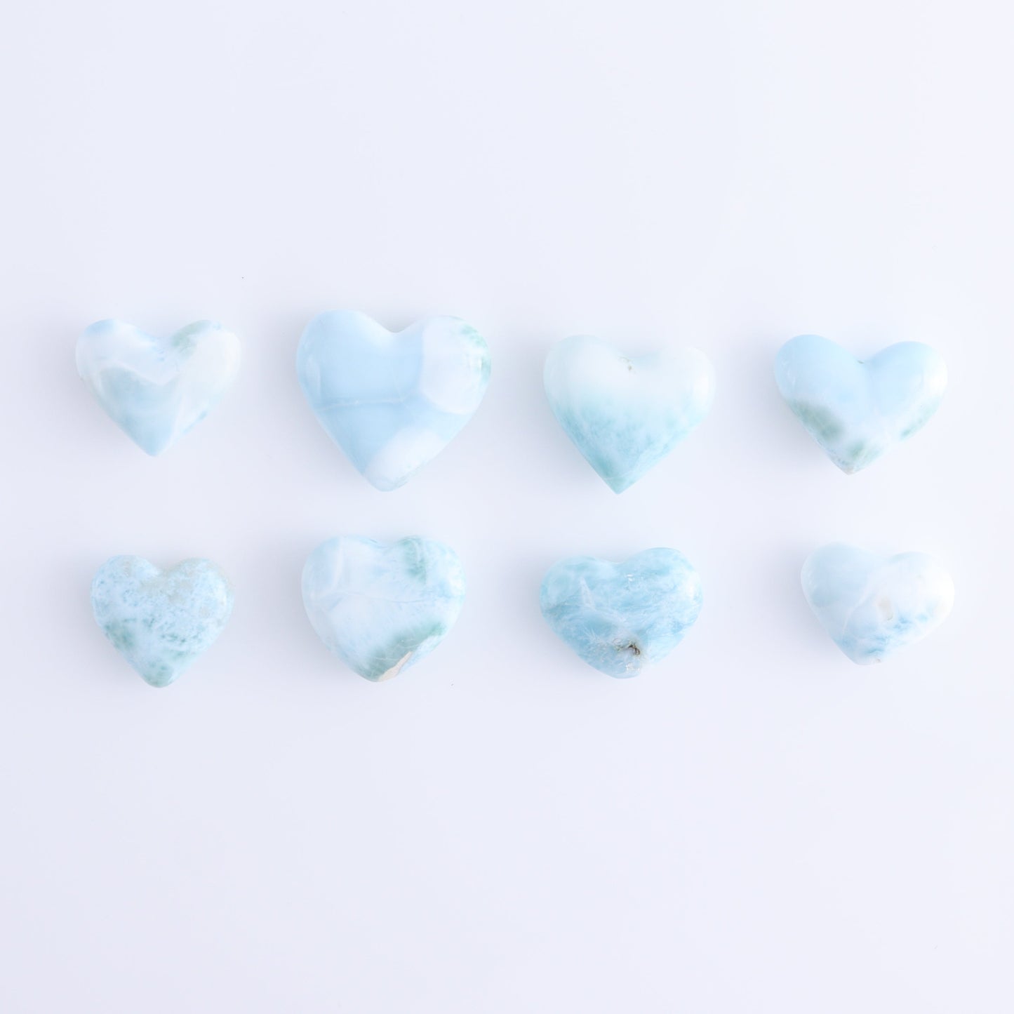 Larimar Hearts Set of 8