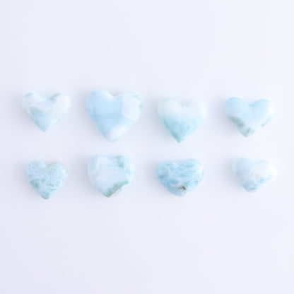 Larimar Hearts Set of 8