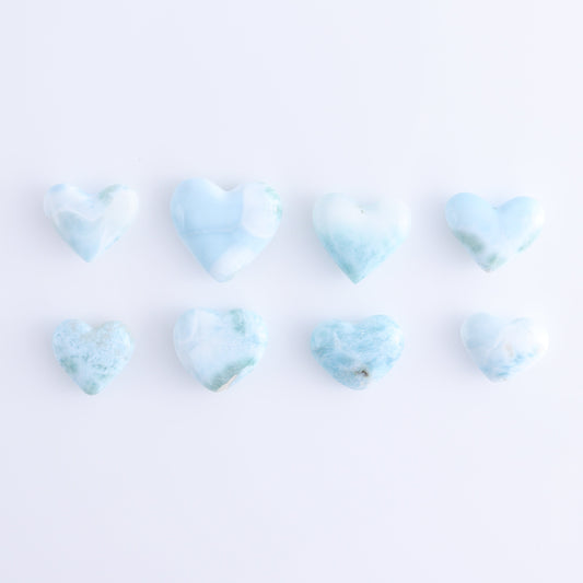 Larimar Hearts Set of 8