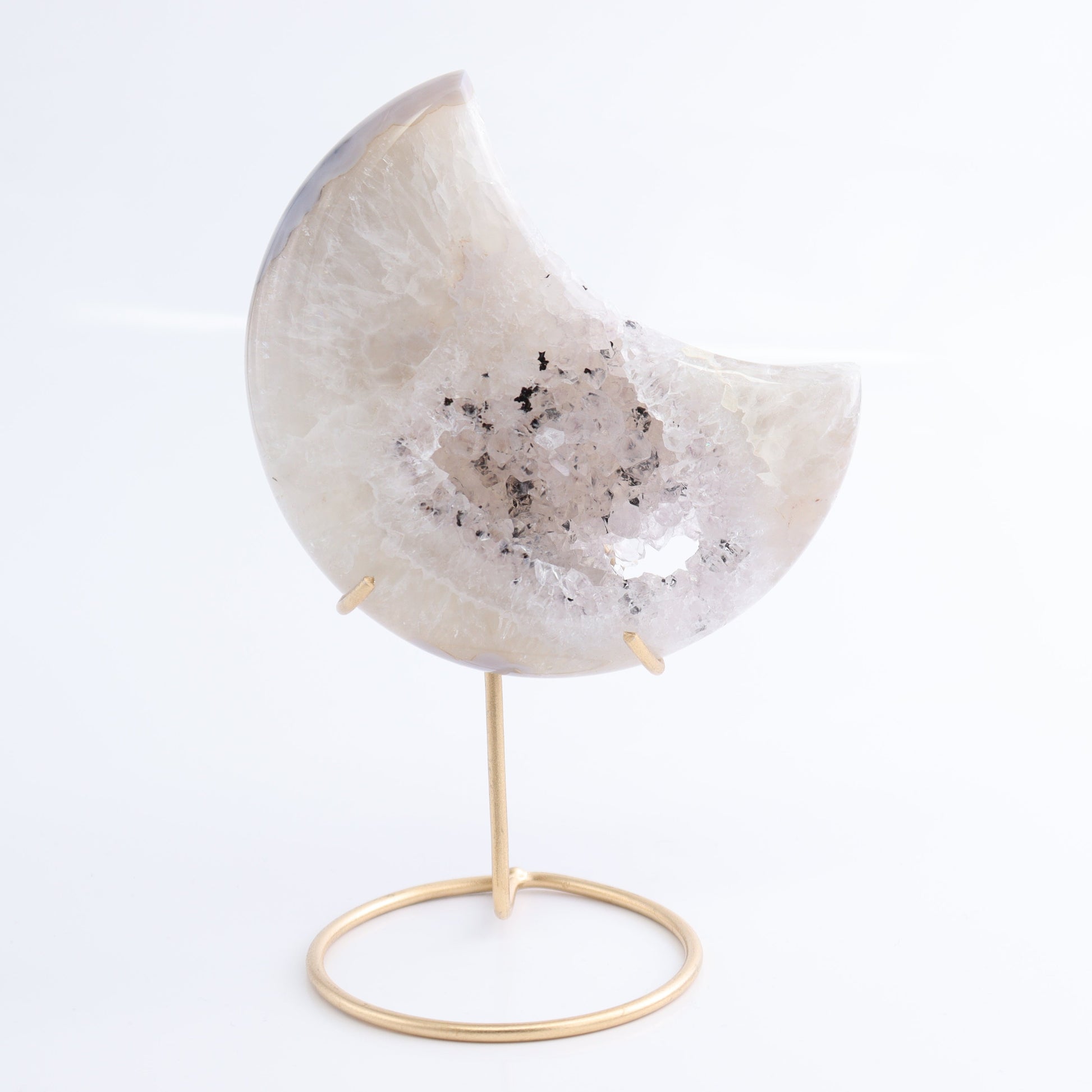 Agate Moons with Stand Set of 2 - Expert Wholesale and Supplier of Wholesale Crystals & Bulk Gemstones, ["Agate","Brazil","moons"]