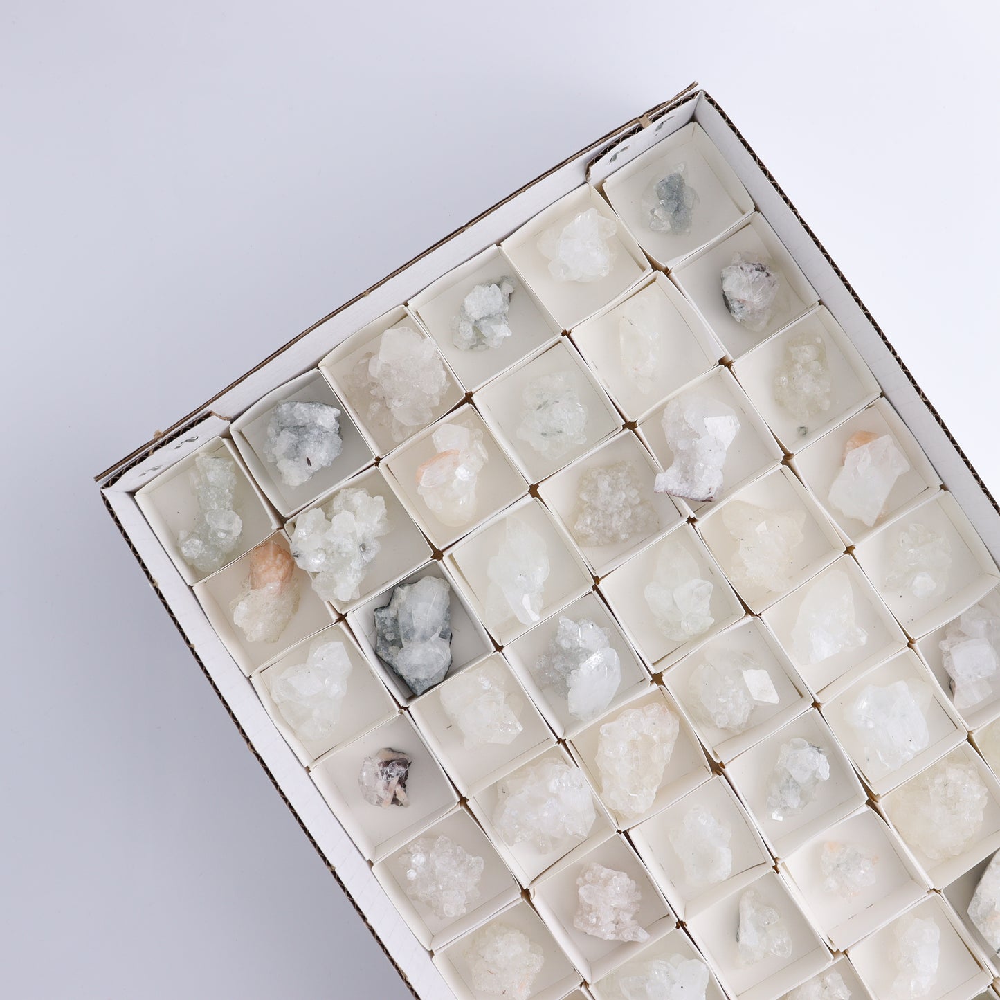 Apophyllite Clusters Flat of 54 - Expert Wholesale and Supplier of Wholesale Crystals & Bulk Gemstones, ["Apophyllite","Clusters","Flats"]
