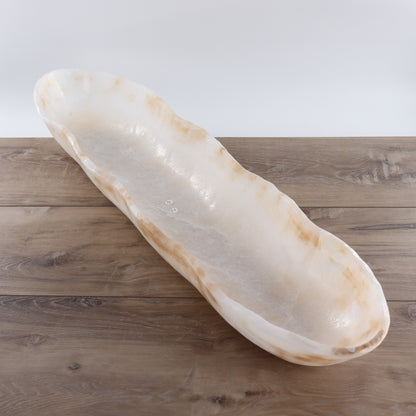 Mexican Onyx/Calcite Canoe Bowl - Expert Wholesale and Supplier of Wholesale Crystals & Bulk Gemstones, ["Bowls","Calcite","canoe","Mexico","onyx"]