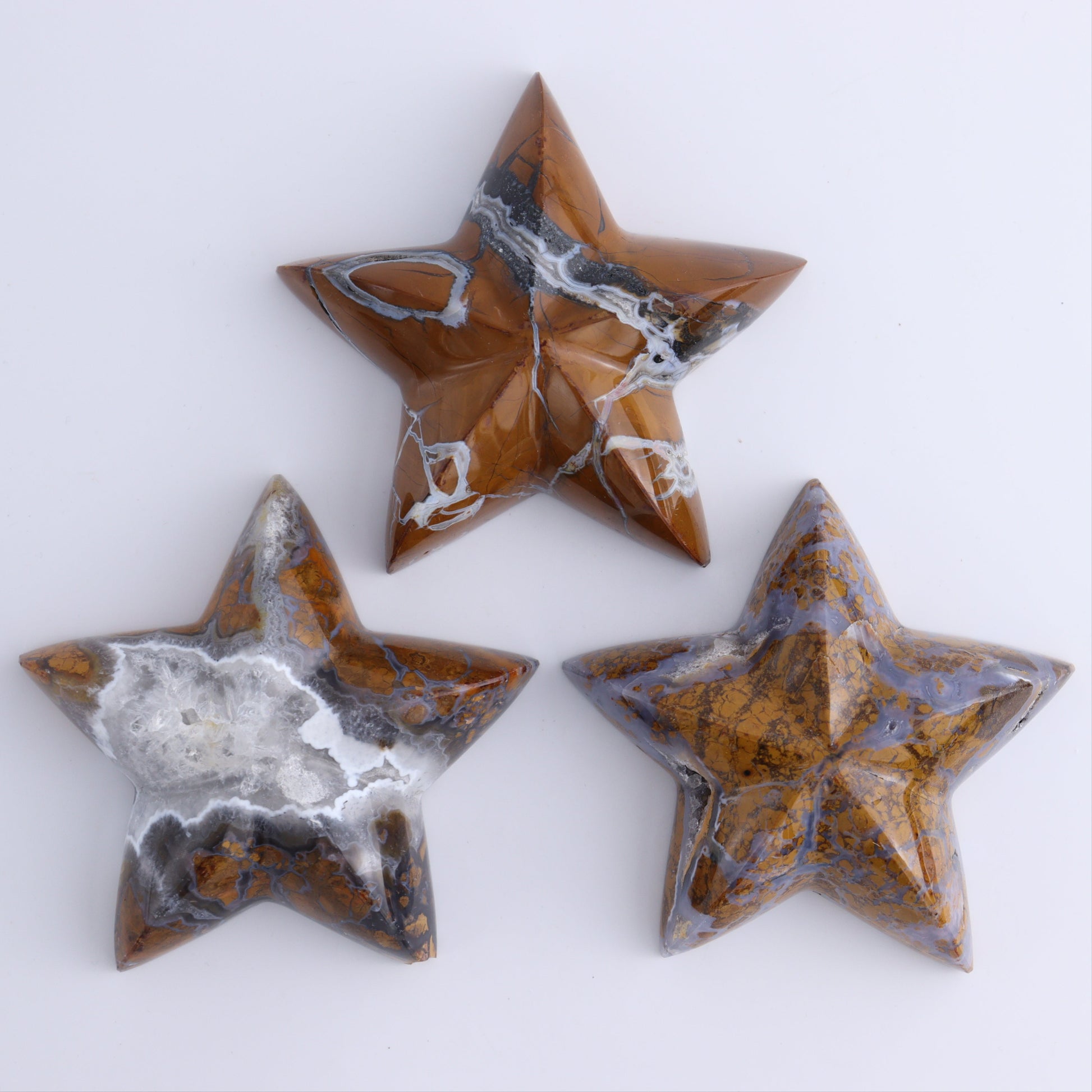 Brecciated Jasper Stars Set of 6 - Expert Wholesale and Supplier of Wholesale Crystals & Bulk Gemstones, ["Brecciated Jasper","Indonesia","stars"]