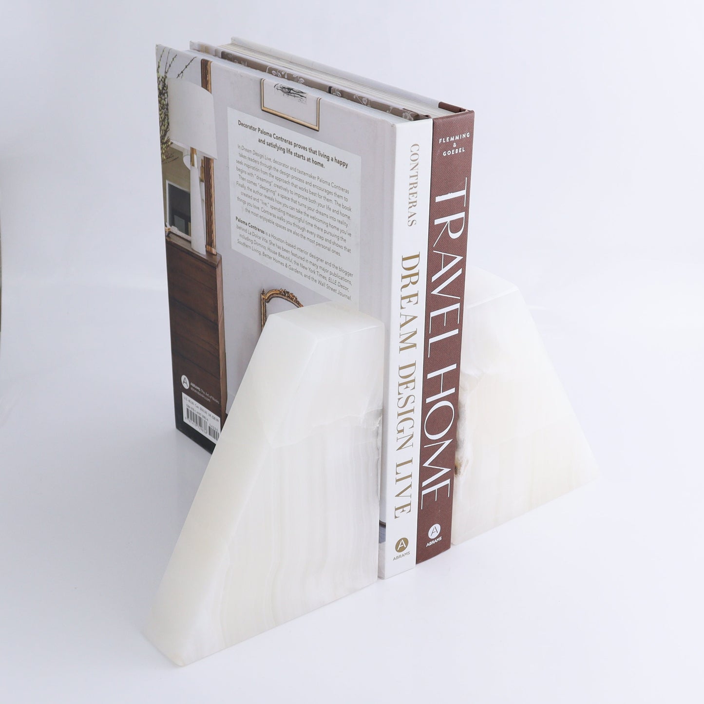 One Pair of Mexican Onyx/Calcite White Polished Bookends - Expert Wholesale and Supplier of Wholesale Crystals & Bulk Gemstones, ["Bookends","Calcite","Catalog Onyx","Mexico","onyx"]