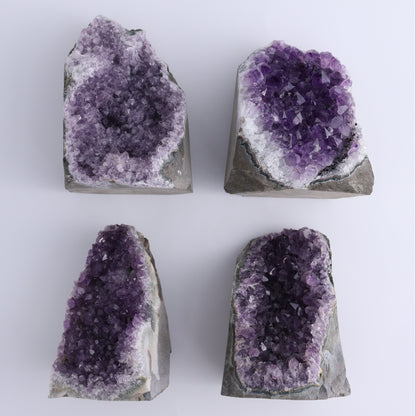 Uruguay Amethyst Cut Base Set of 4 - Expert Wholesale and Supplier of Wholesale Crystals & Bulk Gemstones, ["Amethyst","Cut Base","Uruguay"]