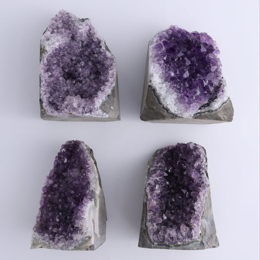 Uruguay Amethyst Cut Base Set of 4 - Expert Wholesale and Supplier of Wholesale Crystals & Bulk Gemstones, ["Amethyst","Cut Base","Uruguay"]