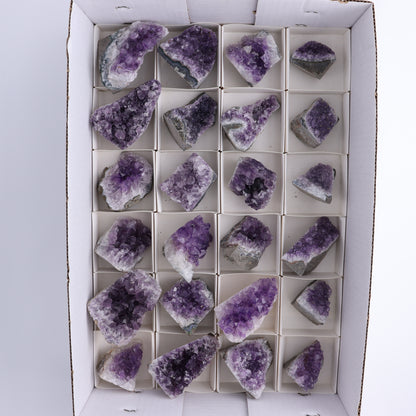 Amethyst Cut Base Set of 24 - Expert Wholesale and Supplier of Wholesale Crystals & Bulk Gemstones, ["Amethyst","Cut Base"]