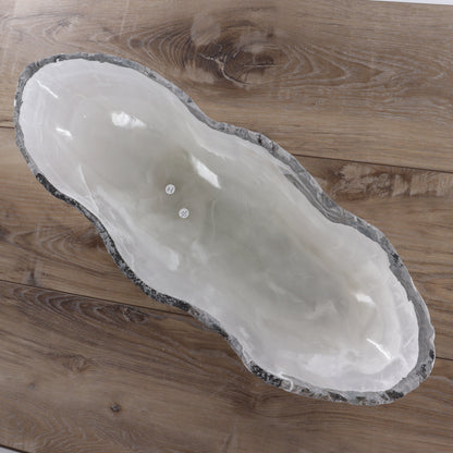 Mexican Onyx/Calcite Canoe Bowl - Expert Wholesale and Supplier of Wholesale Crystals & Bulk Gemstones, ["Bowls","Calcite","canoe","Mexico","onyx"]