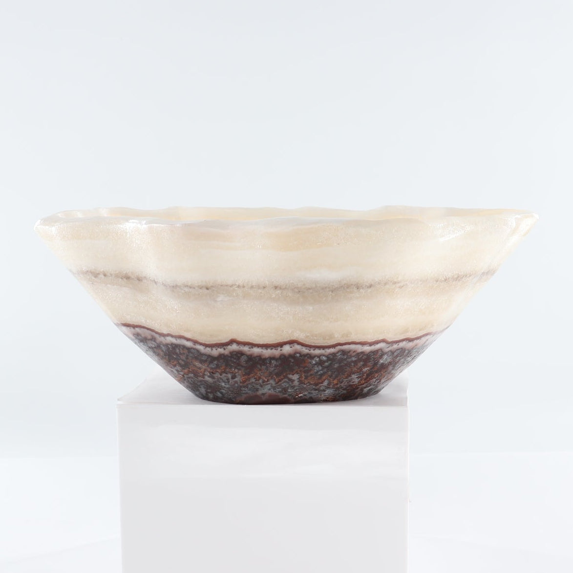 Mexican Onyx/Calcite Bowl 14"