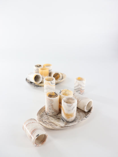 Two Sets of Zebra Onyx Shot Glasses - Expert Wholesale and Supplier of Wholesale Crystals & Bulk Gemstones, []