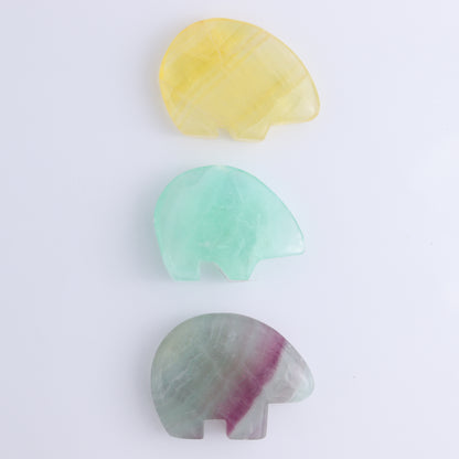 Fluorite Bears set of 6 - Expert Wholesale and Supplier of Wholesale Crystals & Bulk Gemstones, ["Bears","Fluorite","Indonesia","Zuni Bears"]