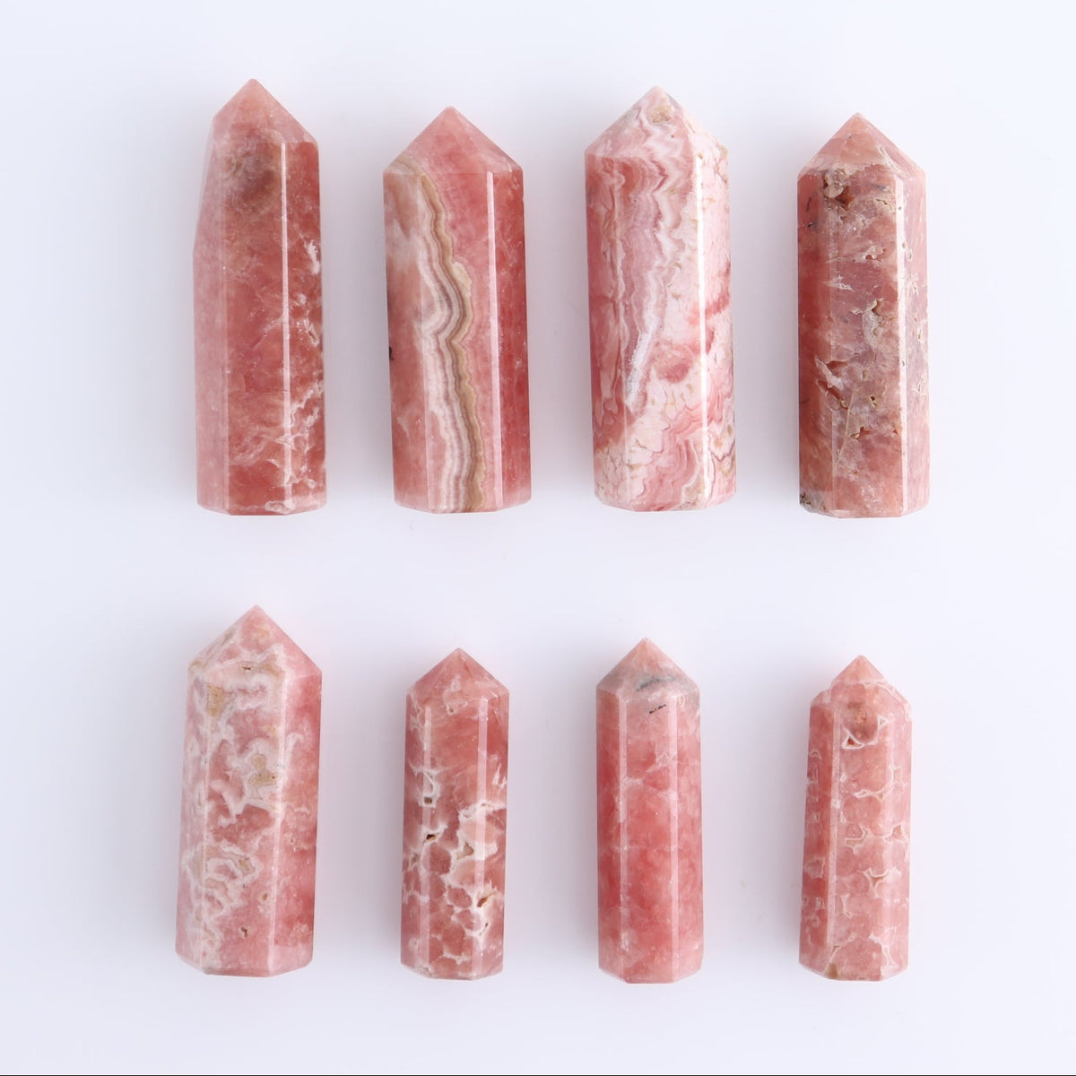 Rhodochrosite Towers Set of 8