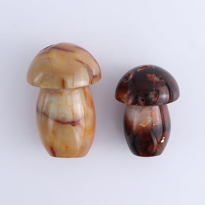 Carnelian Mushrooms Set of 8