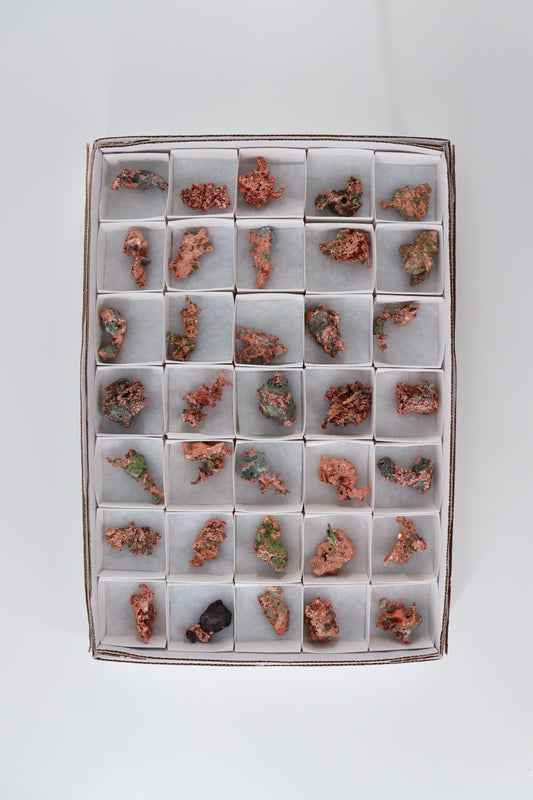 Native Copper 35pc Flat from Michigan - Expert Supplier of Wholesale Crystals & Bulk Gemstones