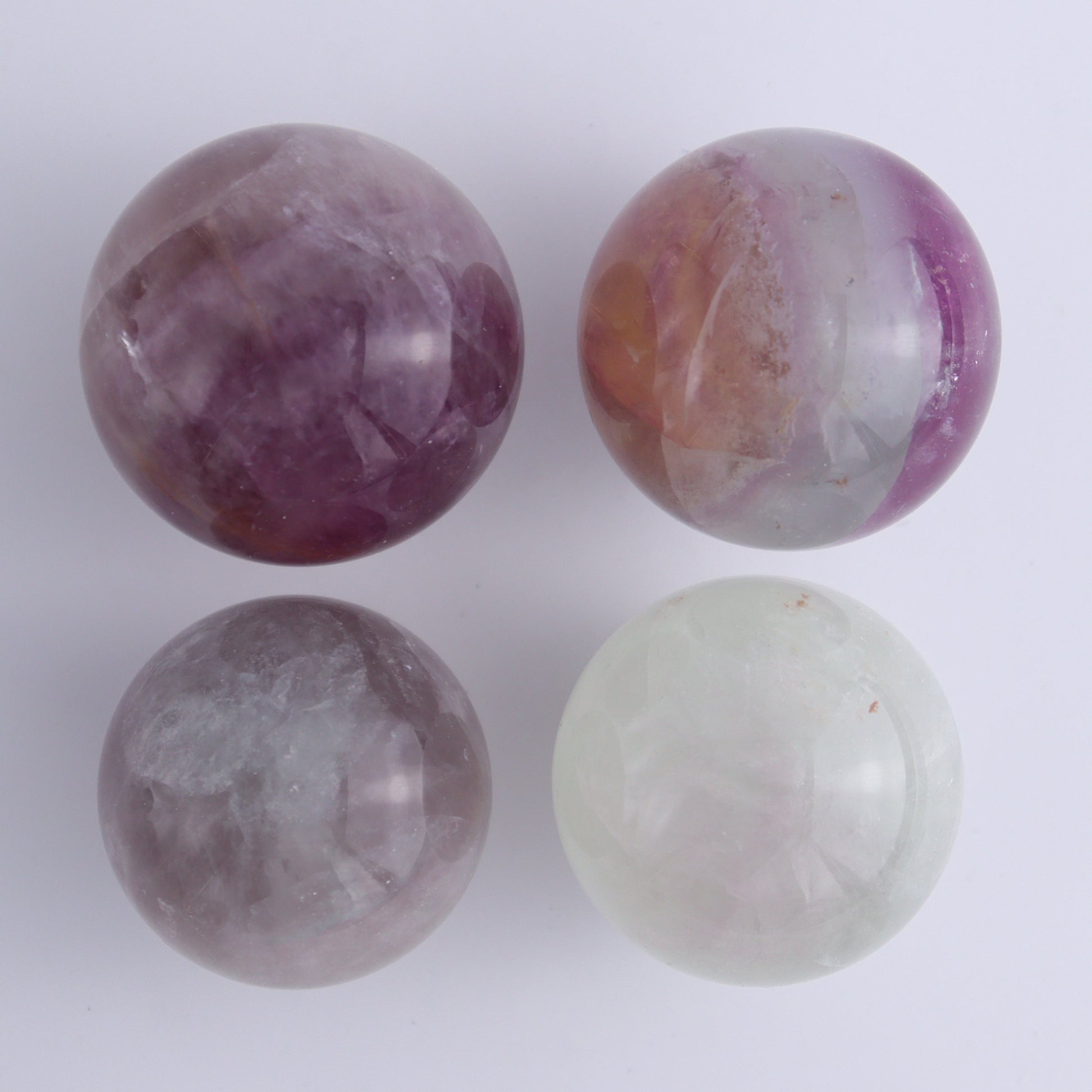 Fluorite Spheres Set of 12 - Expert Wholesale and Supplier of Wholesale Crystals & Bulk Gemstones, ["Fluorite","Mexico","Spheres"]