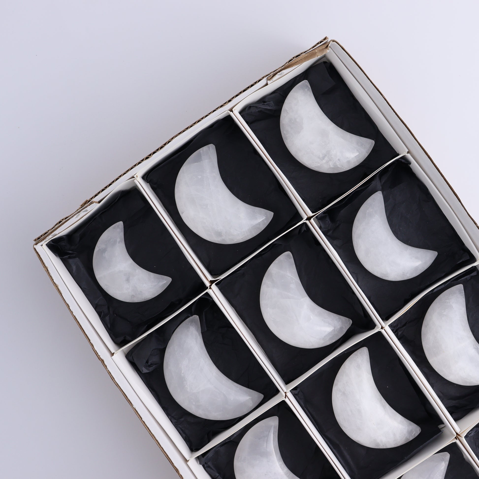 Quartz Moons Set of 12 - Expert Wholesale and Supplier of Wholesale Crystals & Bulk Gemstones, ["moons","Quartz"]