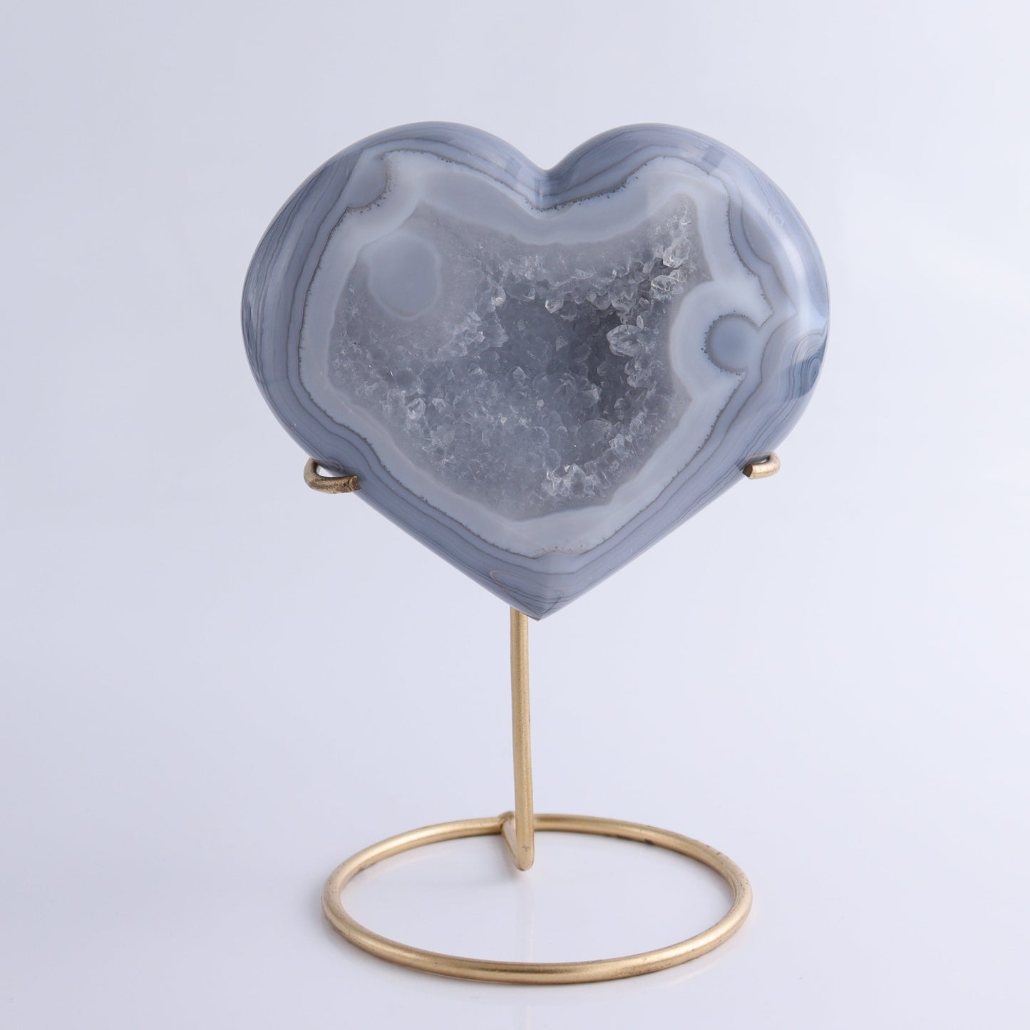 Agate Hearts with Stand Set of 2 - Expert Wholesale and Supplier of Wholesale Crystals & Bulk Gemstones, ["Agate","Brazil","Hearts"]