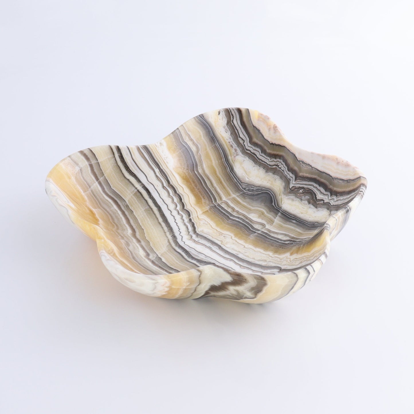 One Bowl Mexican Onyx/Calcite Yellow Zebra - Expert Wholesale and Supplier of Wholesale Crystals & Bulk Gemstones, ["bowl","Calcite","Catalog Onyx","Decorative Dish","Mexico","onyx"]