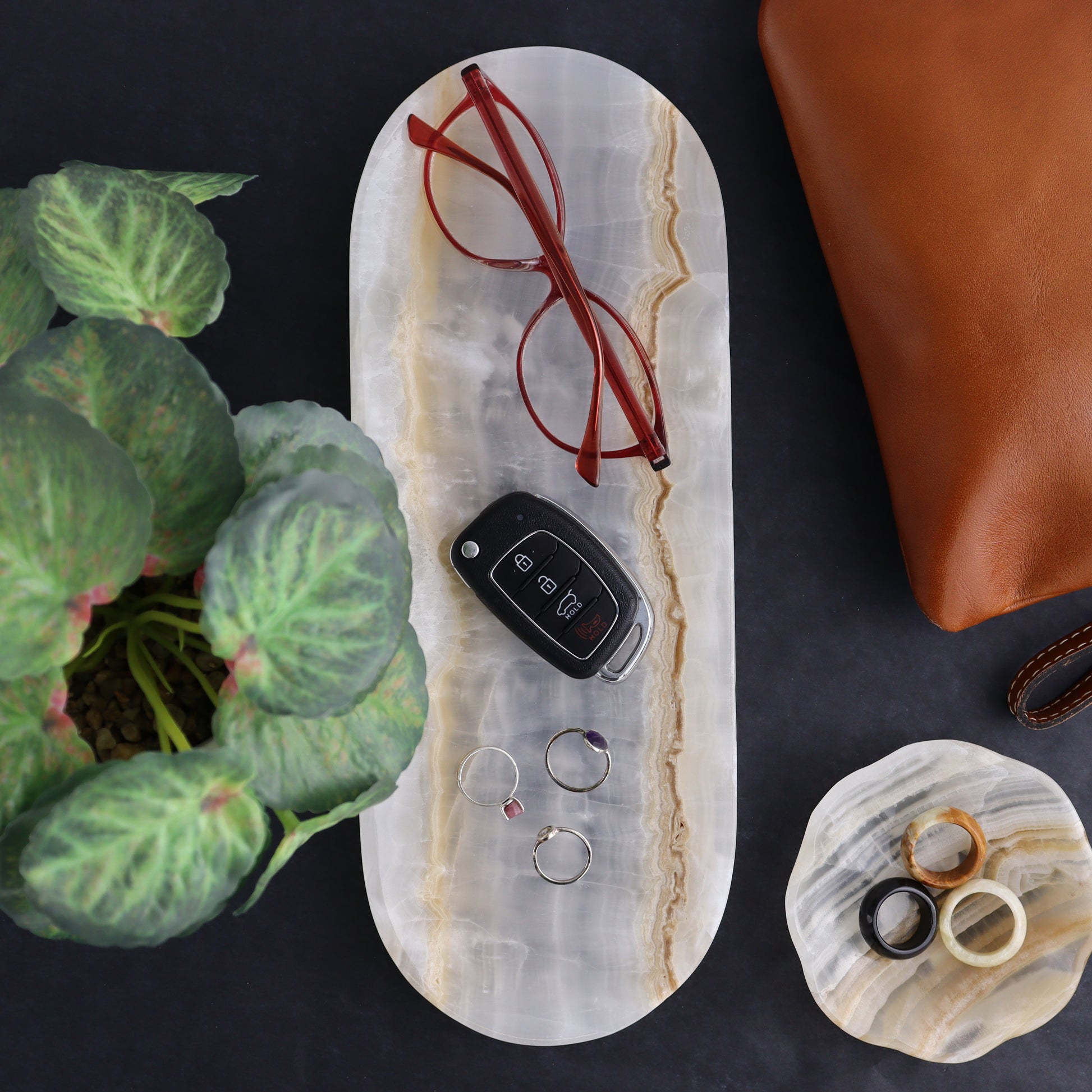 White Onyx Oval Dish - Expert Wholesale and Supplier of Wholesale Crystals & Bulk Gemstones, ["Decorative Dish","Mexico","onyx","Oval Dish"]