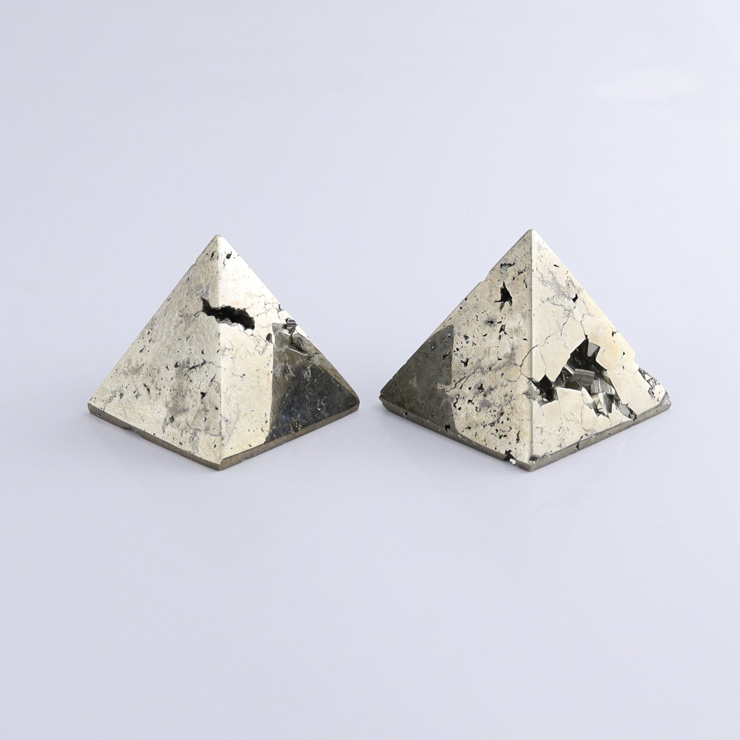 Pyrite Pyramids Set of 4 - Expert Wholesale and Supplier of Wholesale Crystals & Bulk Gemstones, ["Pyramids","Pyrite"]