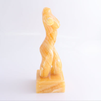 Female Torso Statue Mexican Orange Onyx/Calcite - Expert Wholesale and Supplier of Wholesale Crystals & Bulk Gemstones, ["Bowls","Calcite","Mexico","onyx"]
