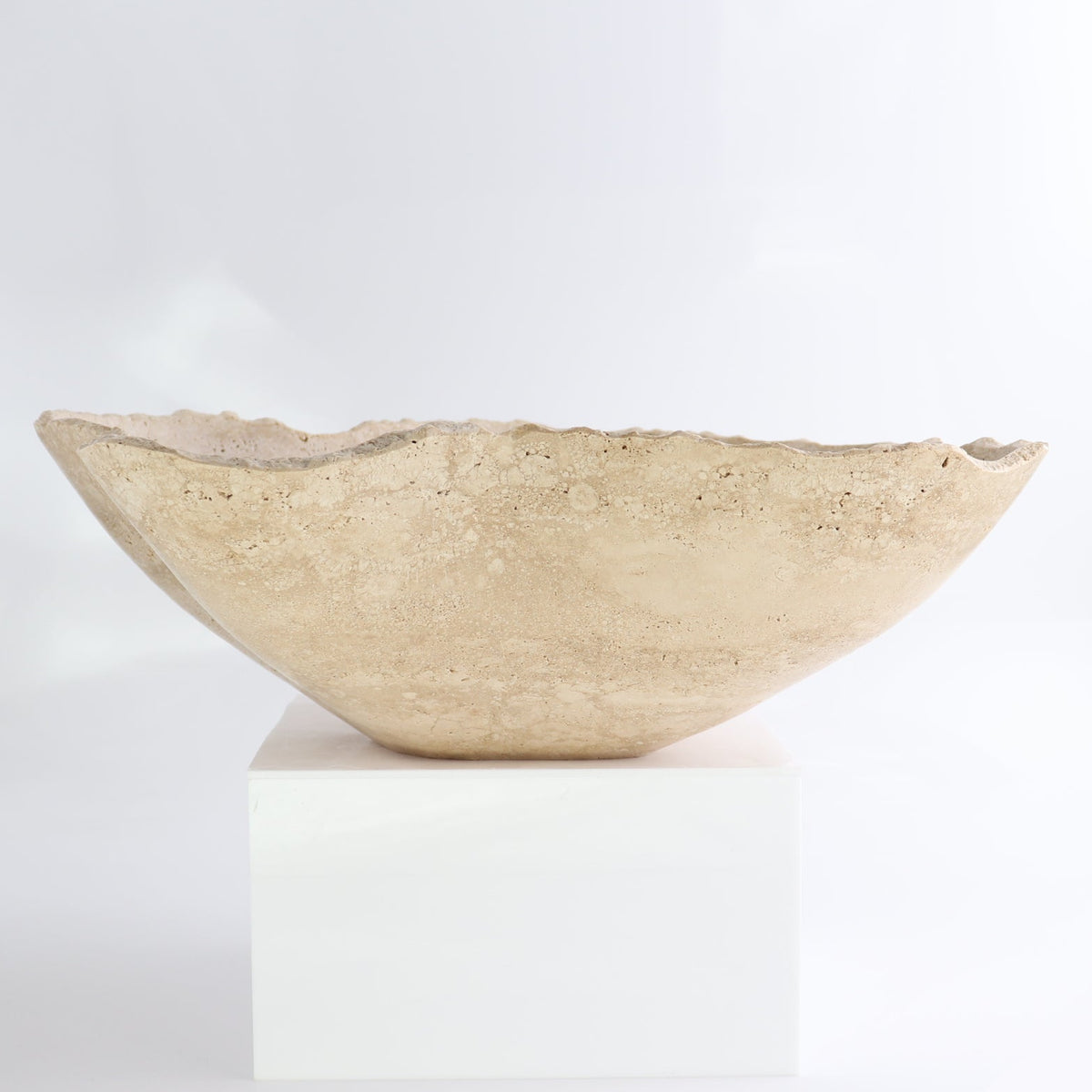 Mexican Travertine Bowl 14"