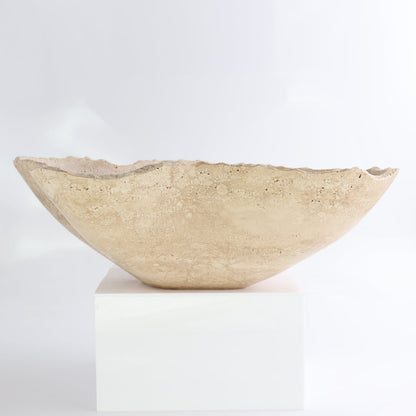 Mexican Travertine Bowl 14"