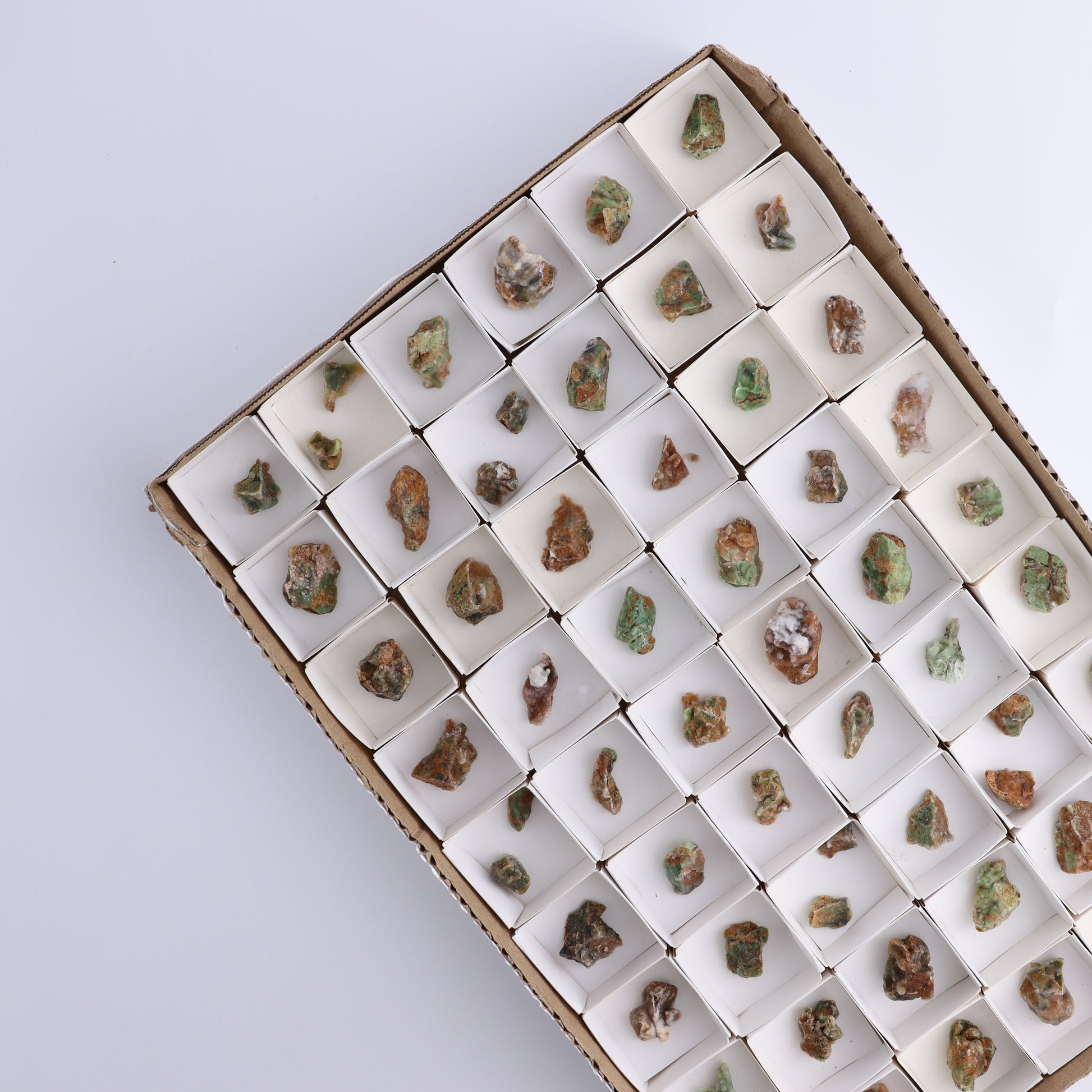 Chrome Chalcedony Flat of 59 - Expert Wholesale and Supplier of Wholesale Crystals & Bulk Gemstones, ["Chalcedony","Chrome Chalcedony"]