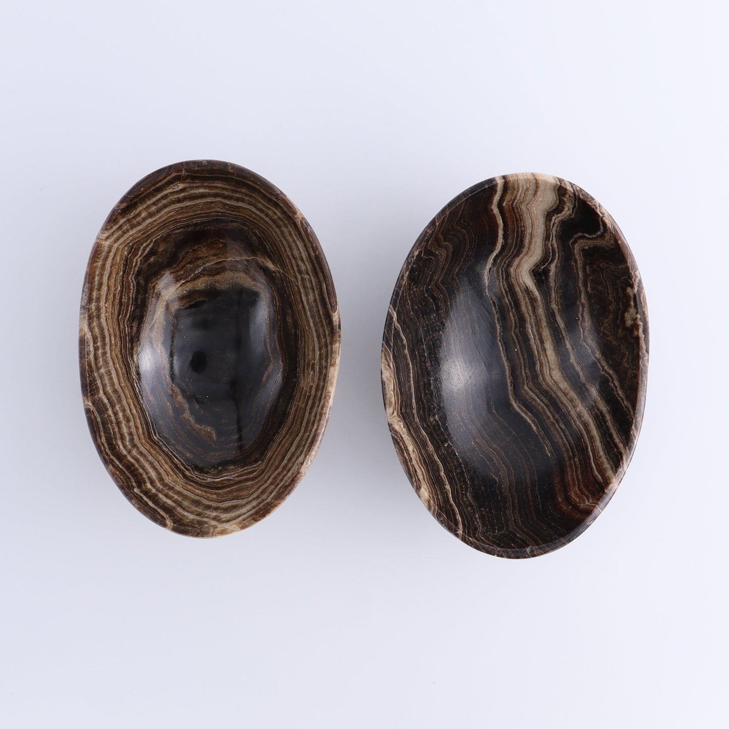 One Mexican Onyx/Calcite Chocolate Small Oval Bowl - Expert Wholesale and Supplier of Wholesale Crystals & Bulk Gemstones, ["bowl","Bowls","Calcite","Catalog Onyx","Decorative Dish","Mexico","onyx"]