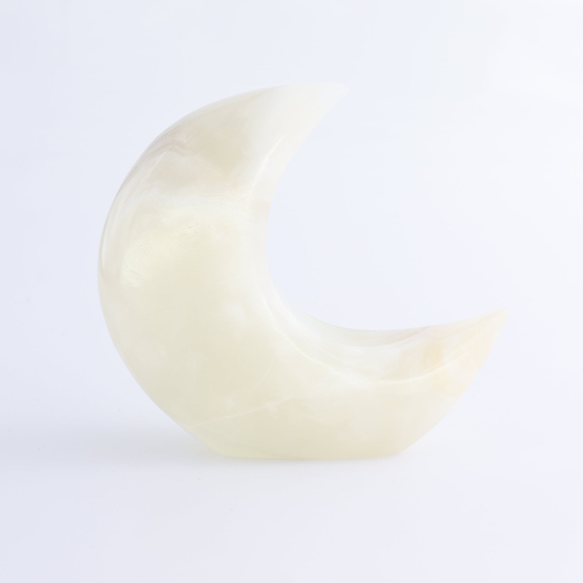 One Standing Moon Mexican Onyx/Calcite White - Expert Wholesale and Supplier of Wholesale Crystals & Bulk Gemstones, ["Calcite","Catalog Onyx","Mexico","moons","onyx"]