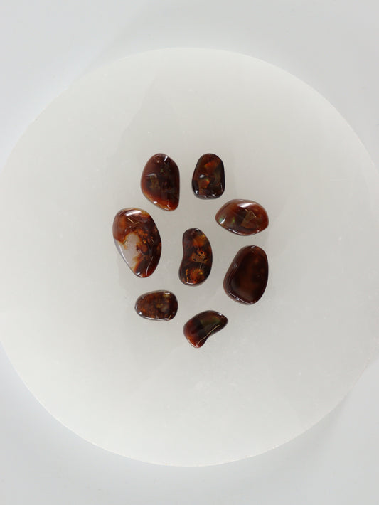 Fire Quartz Cabs Set of 8