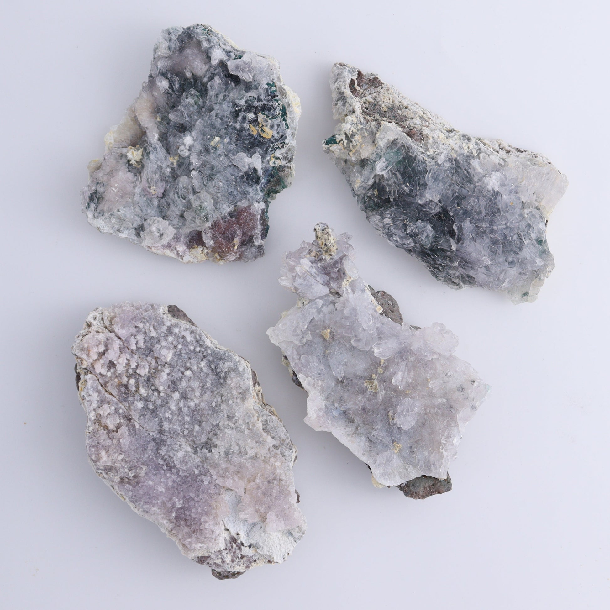 Amethyst Flower Clusters Set of 7 - Expert Wholesale and Supplier of Wholesale Crystals & Bulk Gemstones, ["Amethyst","Amethyst Flowers","Clusters"]
