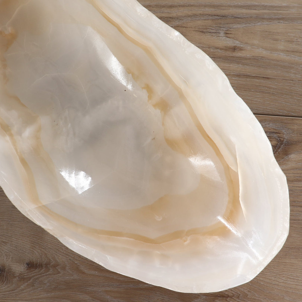 Mexican Onyx/Calcite Canoe Bowl 35"