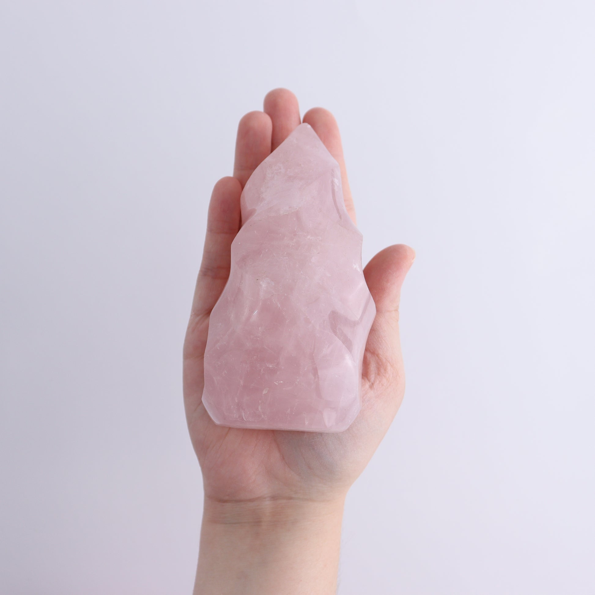 Rose Quartz Flames Set of 4 - Expert Wholesale and Supplier of Wholesale Crystals & Bulk Gemstones, ["flames","Madagascar","Quartz","Rose Quartz"]