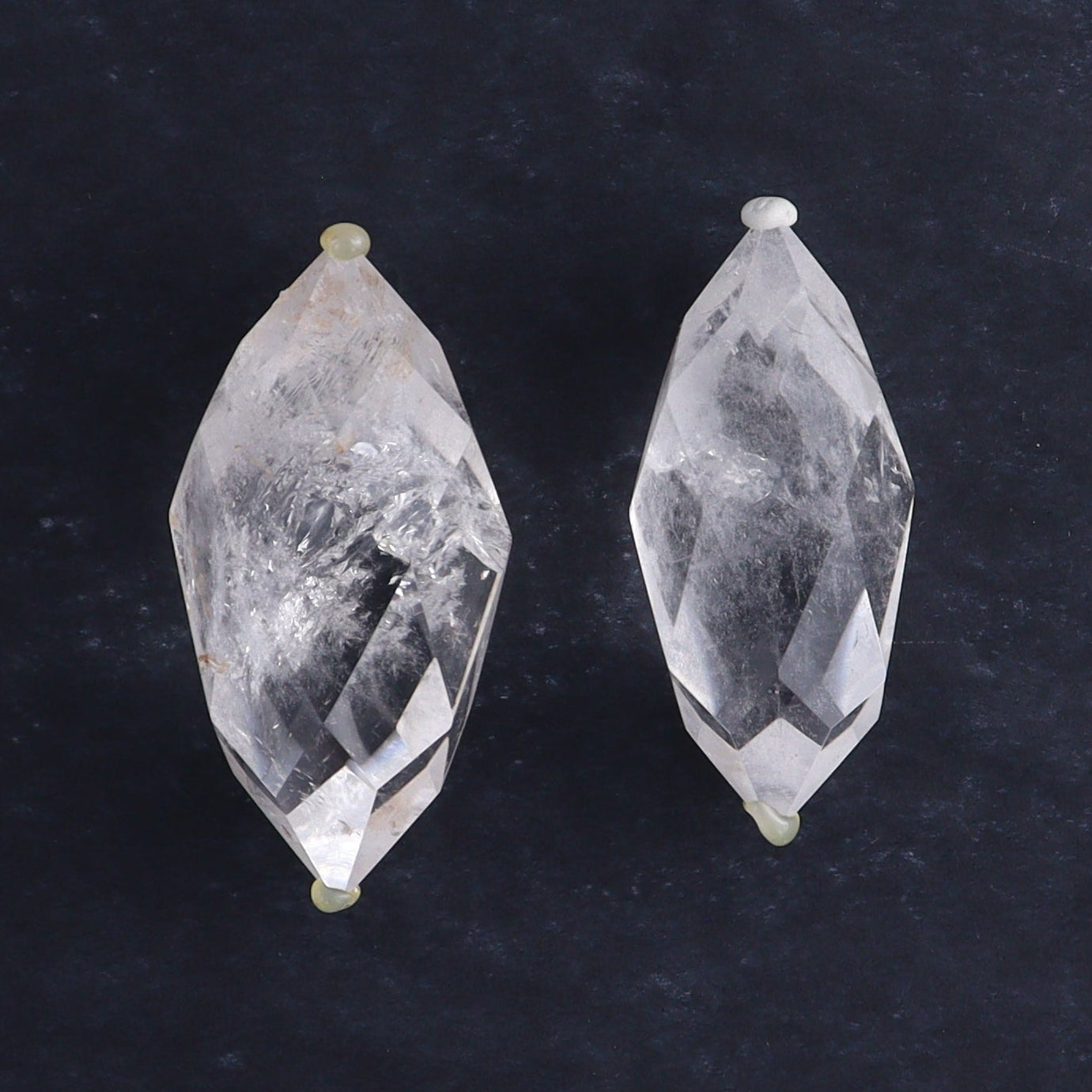 Quartz Faceted Double Points Set of 11 - Expert Wholesale and Supplier of Wholesale Crystals & Bulk Gemstones, ["Brazil","Clear Quartz","Mixed Carvings","Quartz"]