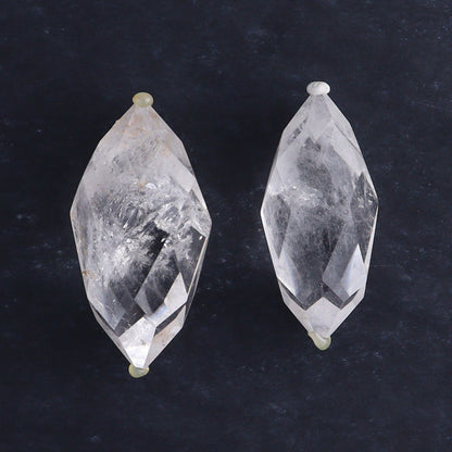 Quartz Faceted Double Points Set of 11 - Expert Wholesale and Supplier of Wholesale Crystals & Bulk Gemstones, ["Brazil","Clear Quartz","Mixed Carvings","Quartz"]