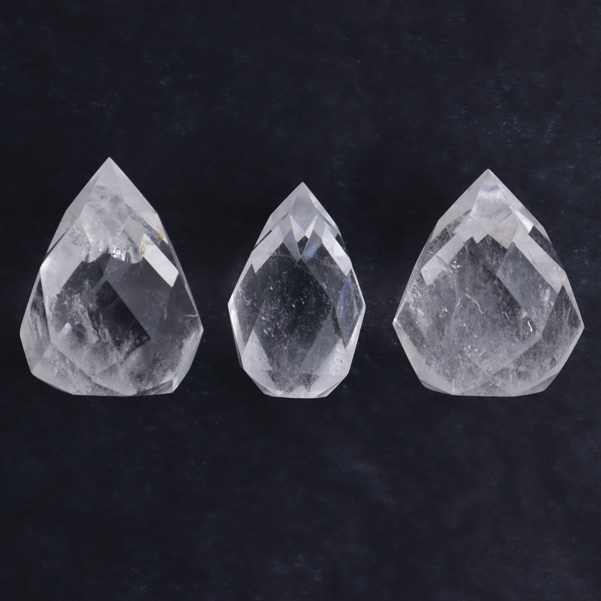 Imperfect Clear Quartz Face Polished Set of 5 - Expert Wholesale and Supplier of Wholesale Crystals & Bulk Gemstones, ["Brazil","Clear Quartz","Face Polished","Quartz"]